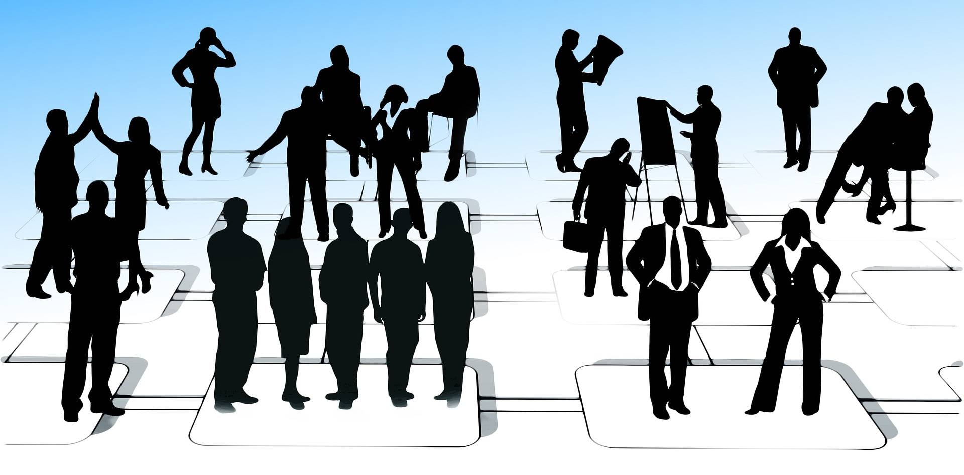 Business people silhouettes